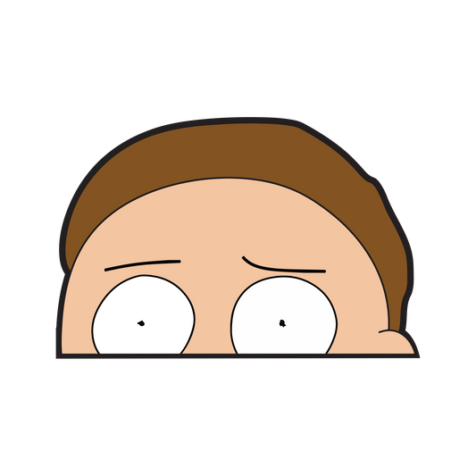Rick and Morty (Morty) - Characters Peeking Window Sticker