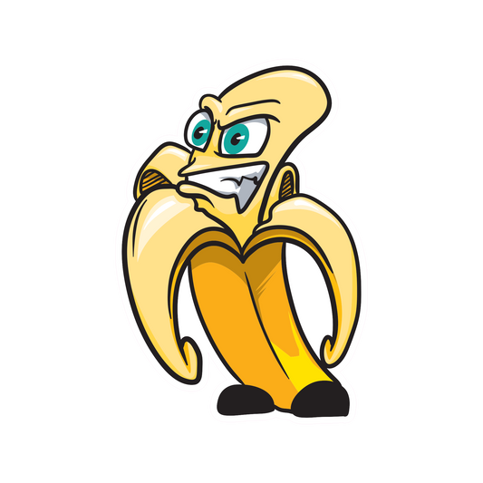 Angry Banana Sticker - Various Decal
