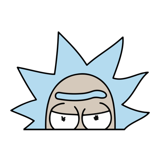 Rick and Morty Sticker Rick Peeking Window - Characters Peeking Window Decal