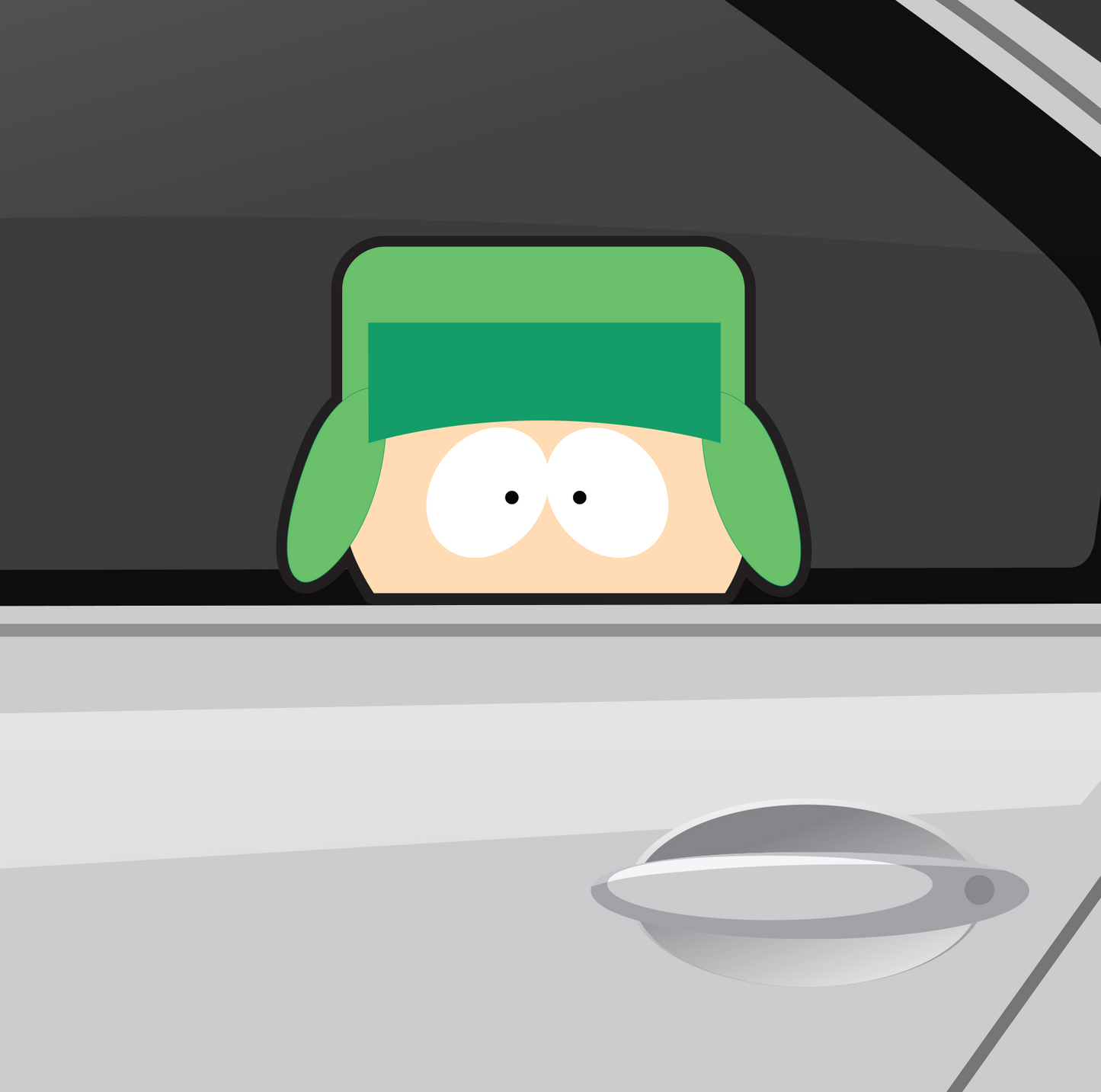 Kyle Peeking Peek Window Sticker South Park