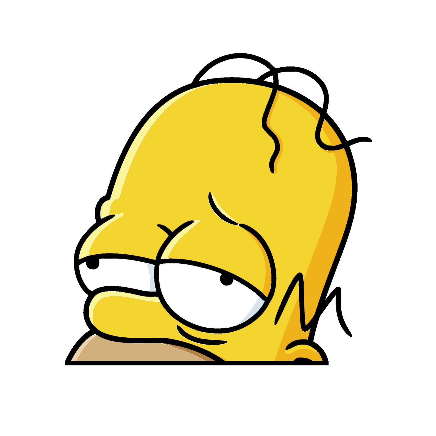 Homer Simpson Sticker - Characters Peeking Window Decal