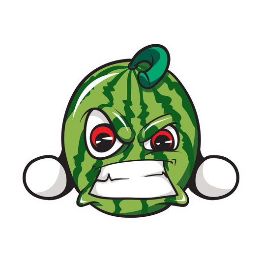 Angry Watermelon Decal - Various Sticker