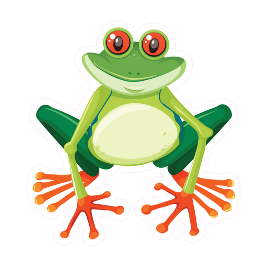 Cute Frog Sticker - Animal Decal