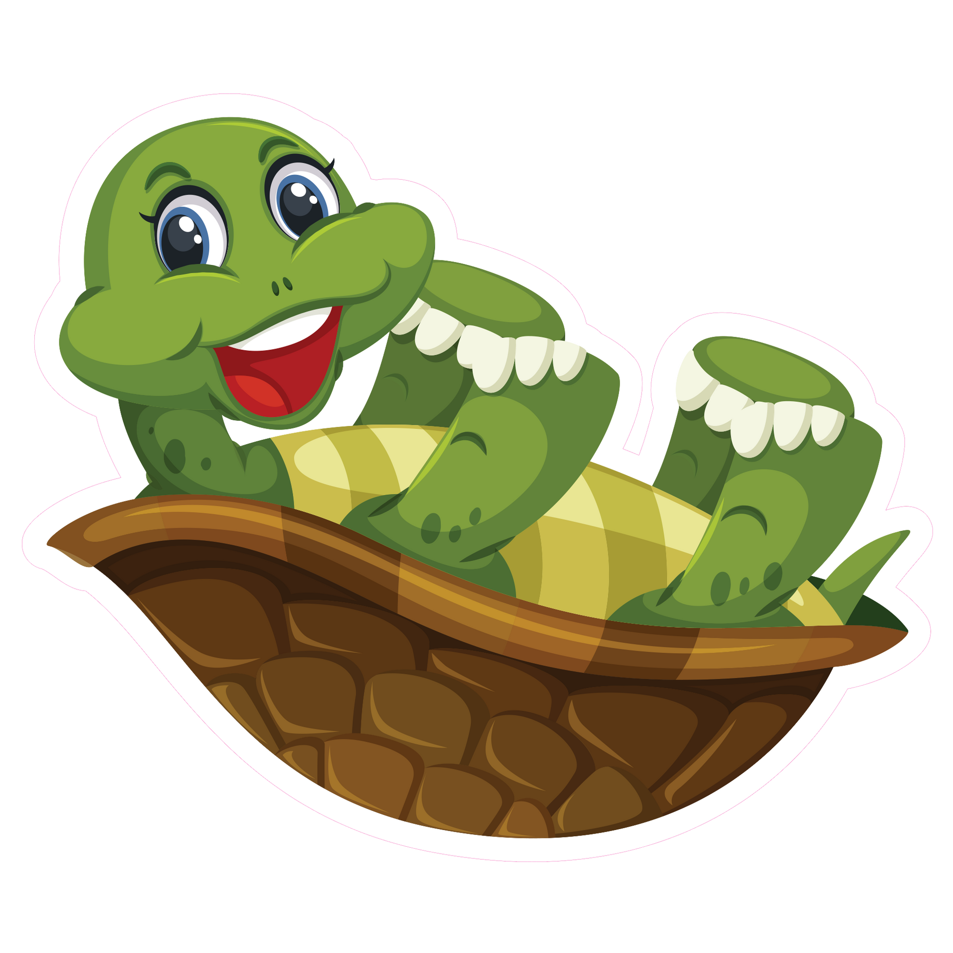 Cute Turtle Sticker - Animal Decal