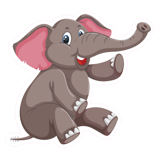 Cute Elephant Sticker - Animal Decal