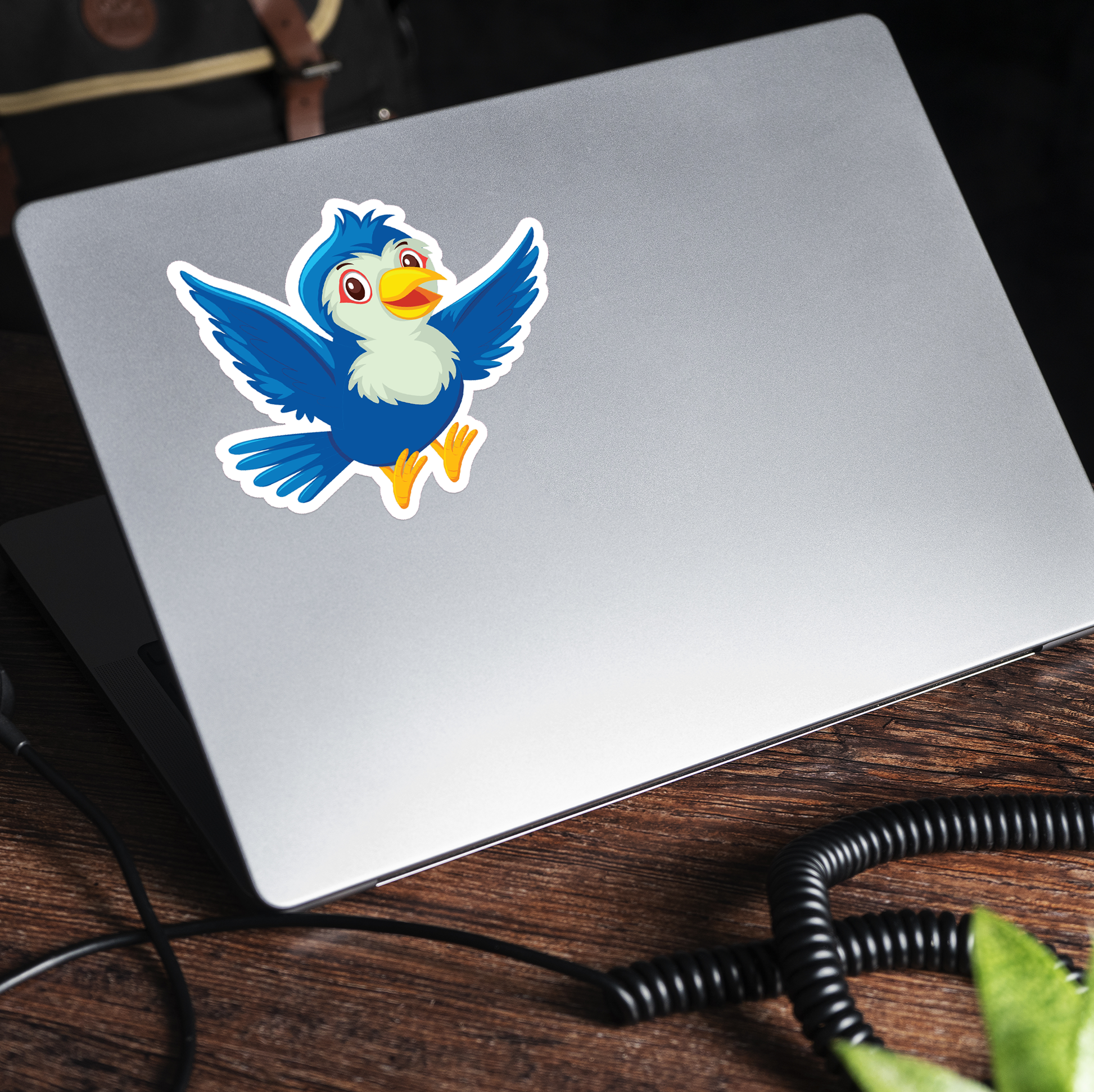Cute Blue Bird Sticker - Animal Decal