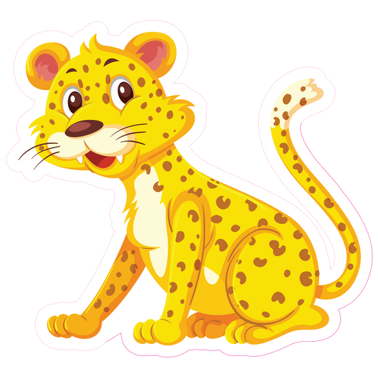 Cute Leopard Sticker - Animal Decal