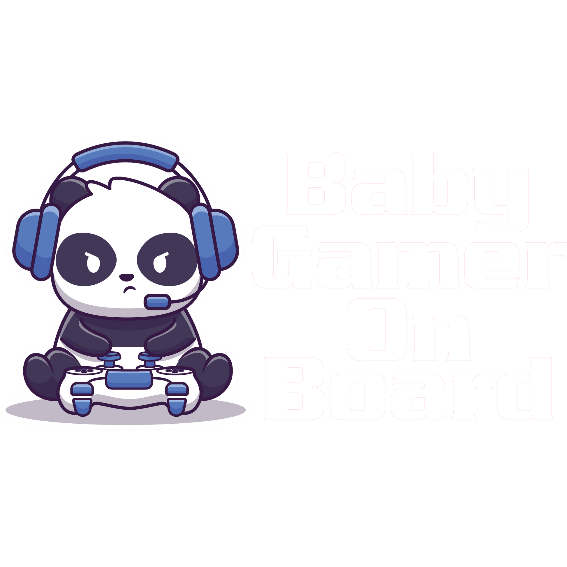 Panda Gamer Sticker - Baby on Board