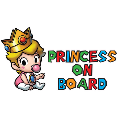 Baby Princess Peach Sticker - Baby on Board