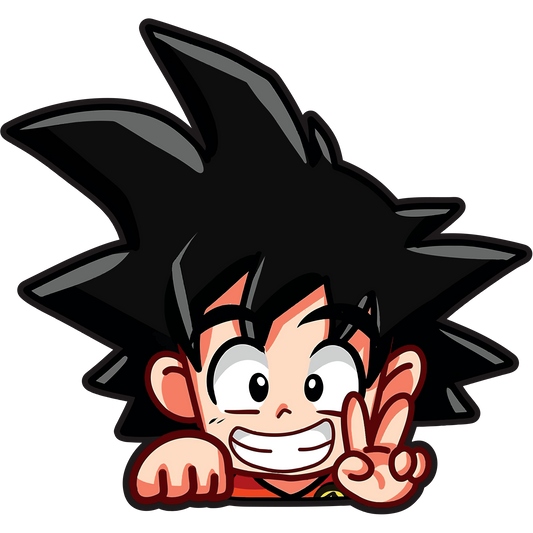 Goku Peeking Peek Window Sticker Dragon Ball