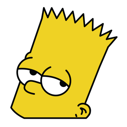 Bart Simpson Decal - Characters peeking window Sticker