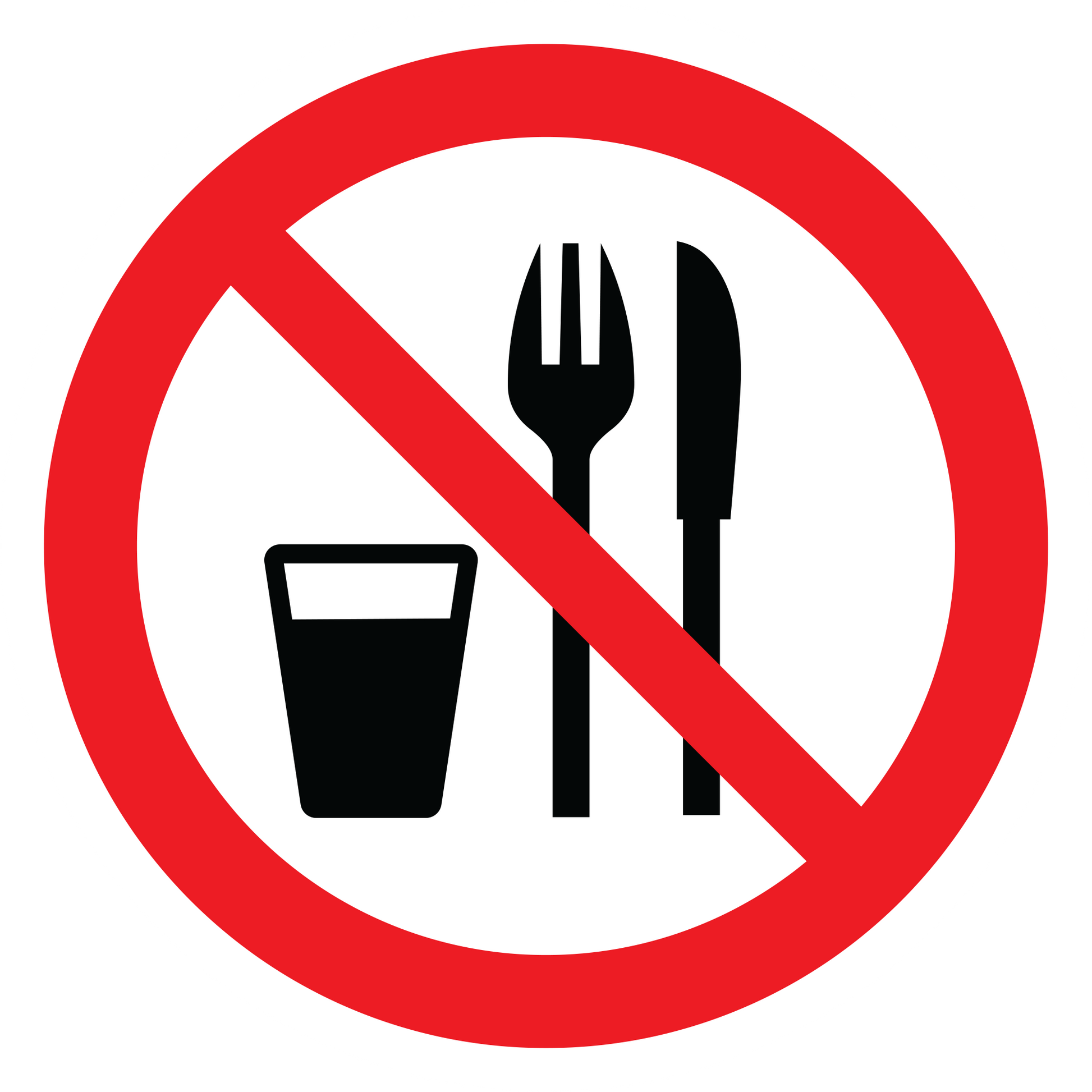 No Eating Sticker Prohibition