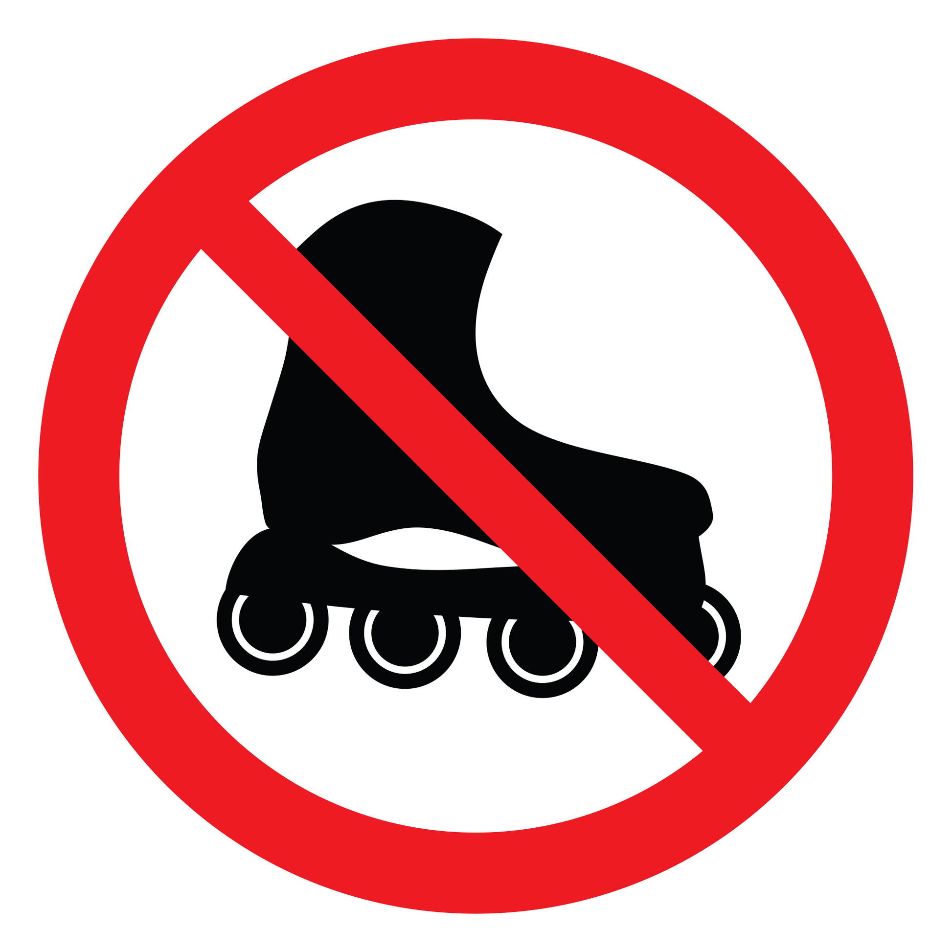 No Rollerblade Sticker Prohibition