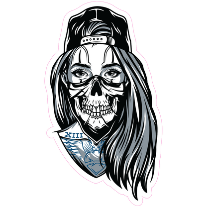 Gangster Chicano Girl Sticker - Various Decal
