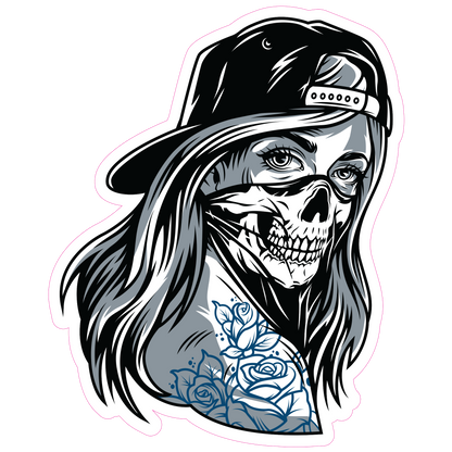 Gangster Chicano Girl Sticker - Various Decal