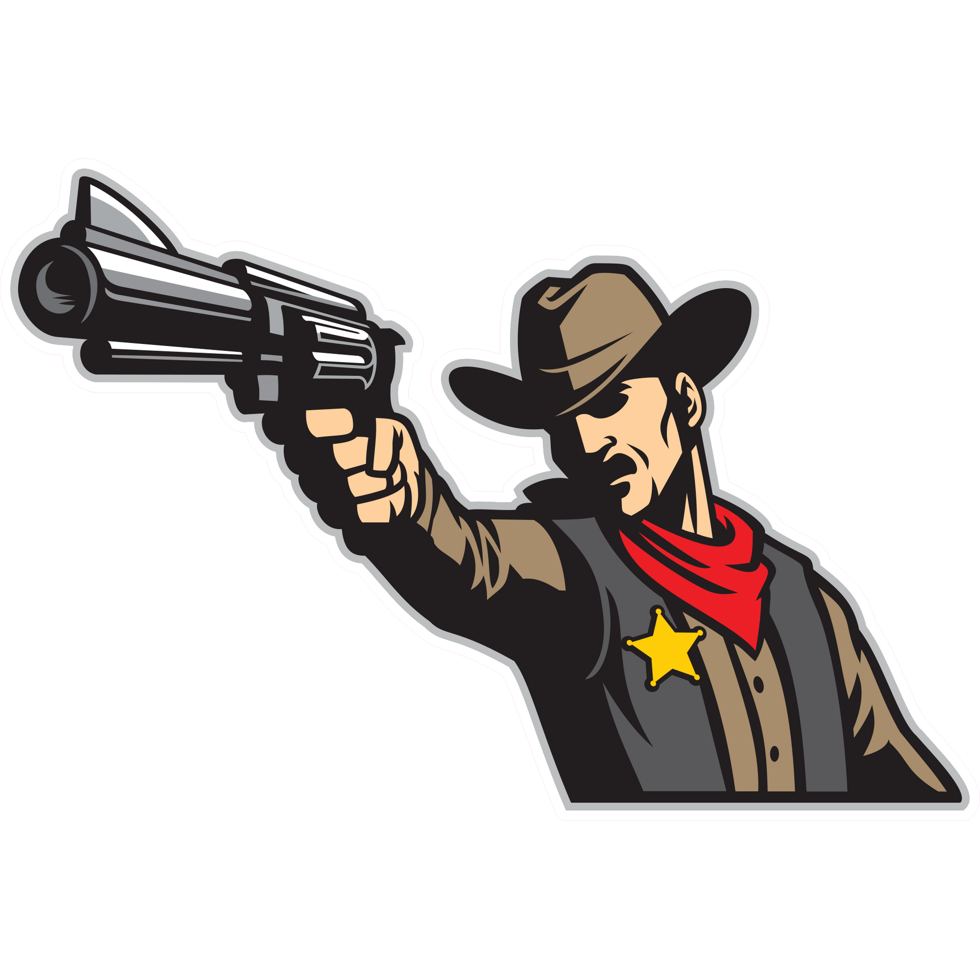 Cowboy Sheriff Sticker - Various Decal