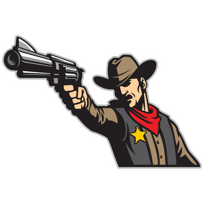 Cowboy Sheriff Sticker - Various Decal