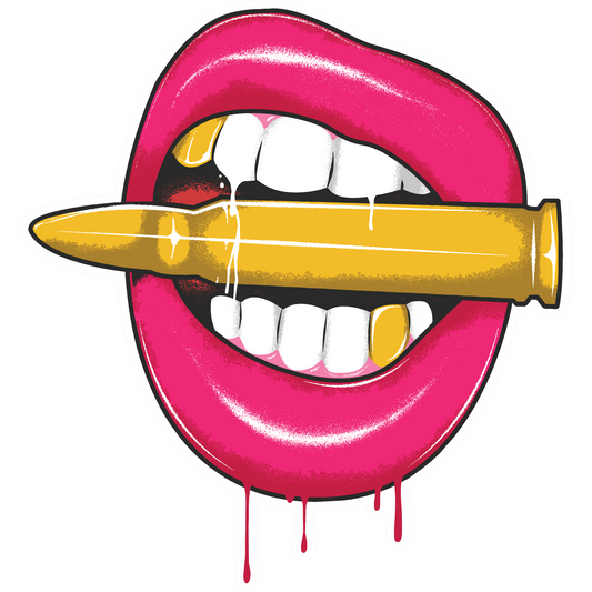 Sexy Bullet Lips Sticker - Various Decal