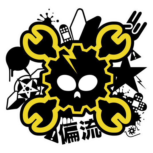 Mechanic Skull Head Sticker - JDM Decal