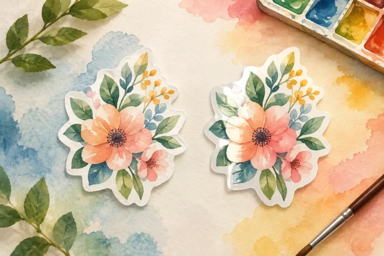 Acabado mate o brillante para tus stickers