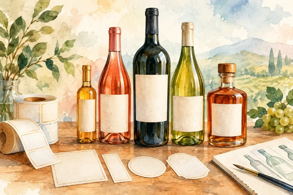 Cómo elegir el tamaño de etiquetas para botellas