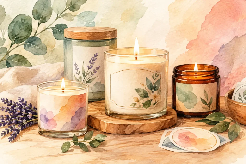 Etiquetas para velas que hacen destacar tu marca
