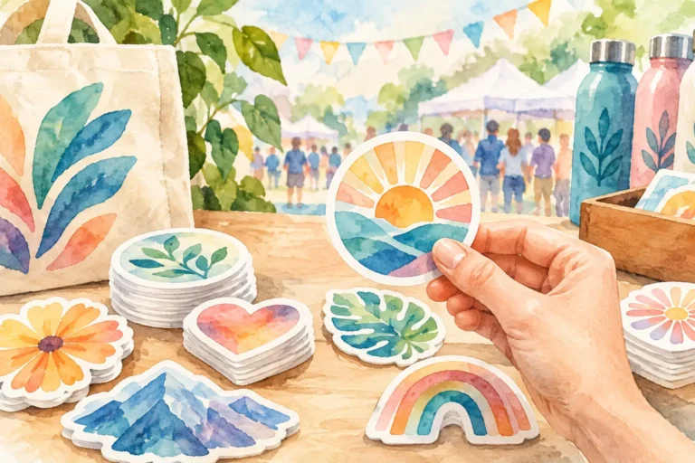 Stickers promocionales para eventos que venden